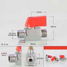 2 шт. мини латунный шаровой клапан 1/" BSP Мужской до 1/4" Мужской воздушный компрессор Управление для масла воздуха воды