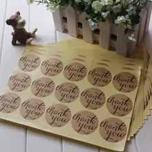 Стоковая бумага спасибо подарок наклейки этикетки 1,5 дюймов 38 мм круглые бумажные уплотнительные наклейки 600 шт Лот