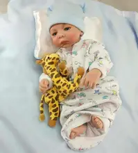 Pursue 20″/50 cm Sale Cute Animal Romper Reborn Baby Silicone Boy Dolls for Children Girl Boy House Play Christmas Birthday Gift