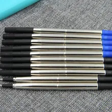 10 шт черный или синий металлический офисный 0,7 мм Ручка-роллер для заправки