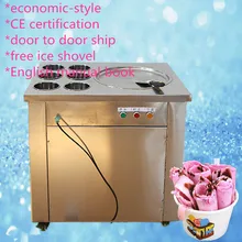 CE машина для жареного мороженого ролл машина, машина для приготовления жареного мороженого, одна кастрюля с 6 ведра Фрай машина R22/R404A/R401A принимаем cunstomize
