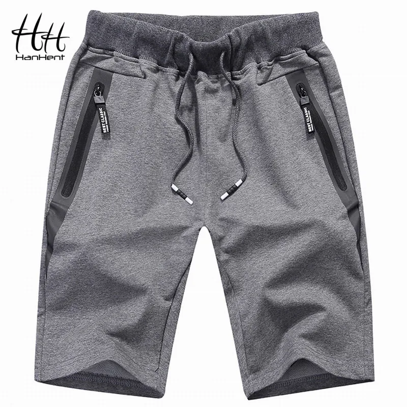 

HanHent Jogger Mens Shorts mma Elastic Band Summer Men Fitness Shorts Fashion Sweat Shorts Mens bodybuilding Shorts Bermuda