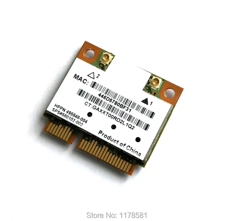 Atheros AR5BHB92 AR9280 AR5009 Двухдиапазонная 2,4G/5 GHz 802.11a/b/g/n 300Mbp беспроводная wifi Половина мини pci-e карта