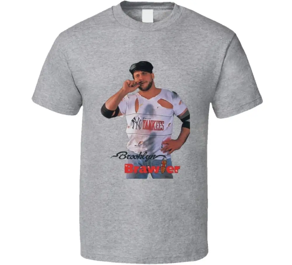 بروكلين المشاكس WWF الرجعية المصارعة T قميص بارد عارضة فخر t قميص الرجال للجنسين جديد الأزياء التي شيرت فضفاض حجم أعلى اياكس مضحك