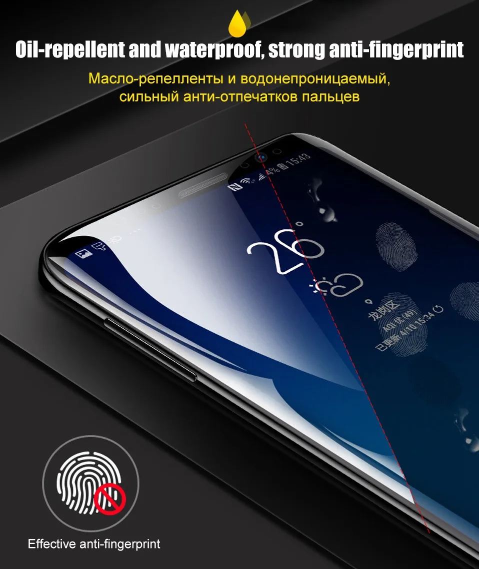 3D Tempered Glass for Samsung Galaxy S10 Lite Plus Screen Protector Curved Edge Glass For Samsung Note 8 9 S8 S9 Plus S6 S7 Edge (8)