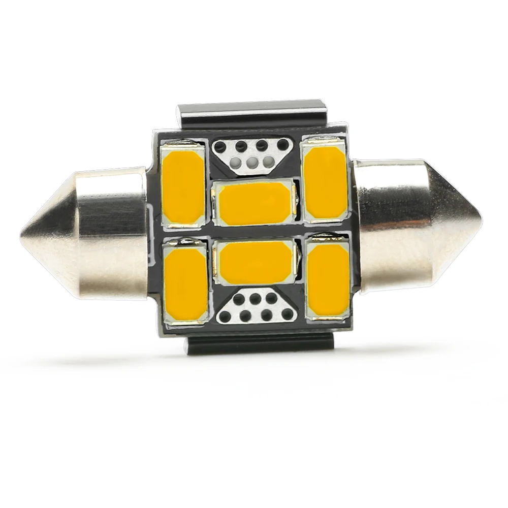 Светодиодные лампы keyecu Festoon 31 41 мм очень яркие теплый белый свет 6SMD 5730 DE3175 DE3022 12