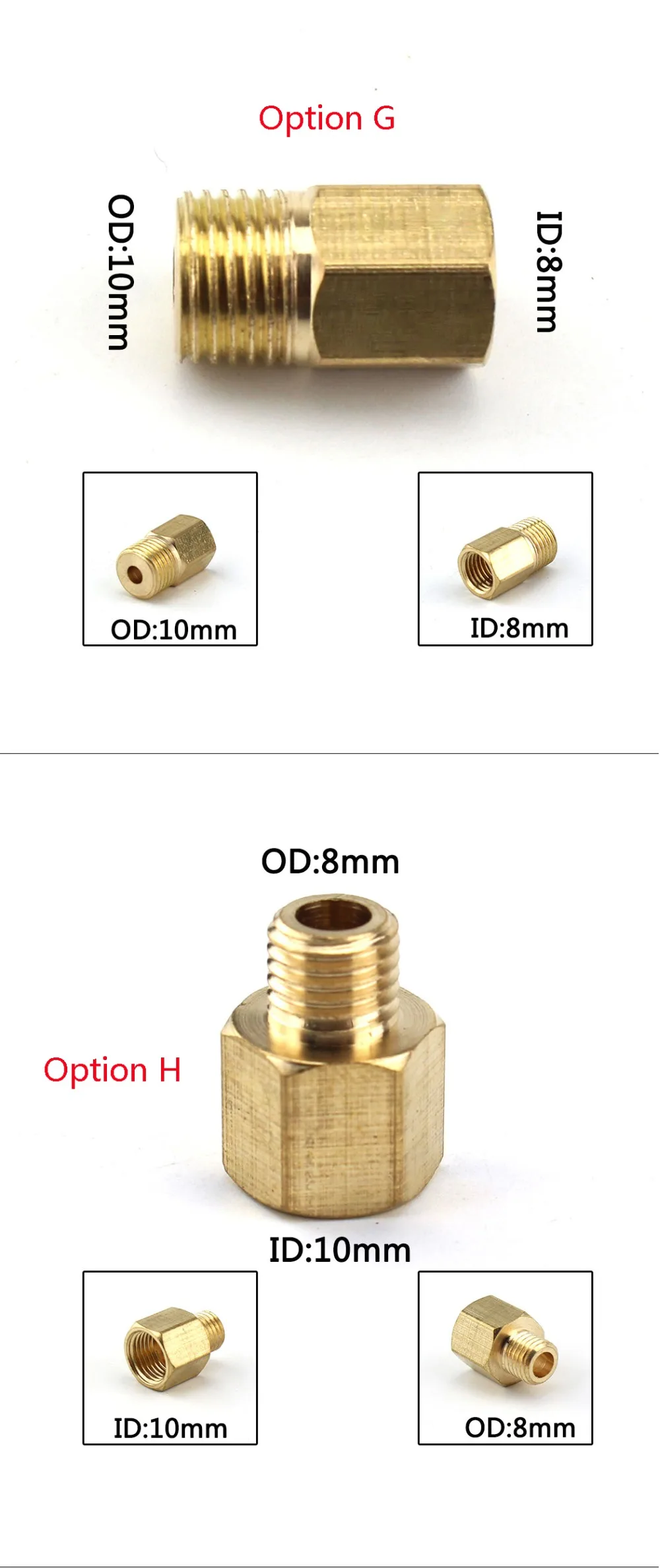 PCP ВВС Медь двойной конец штекер Quick Coupler разъем M10x1 M8x1 Женский Мужской нитки Air разъем соединения Fitttings