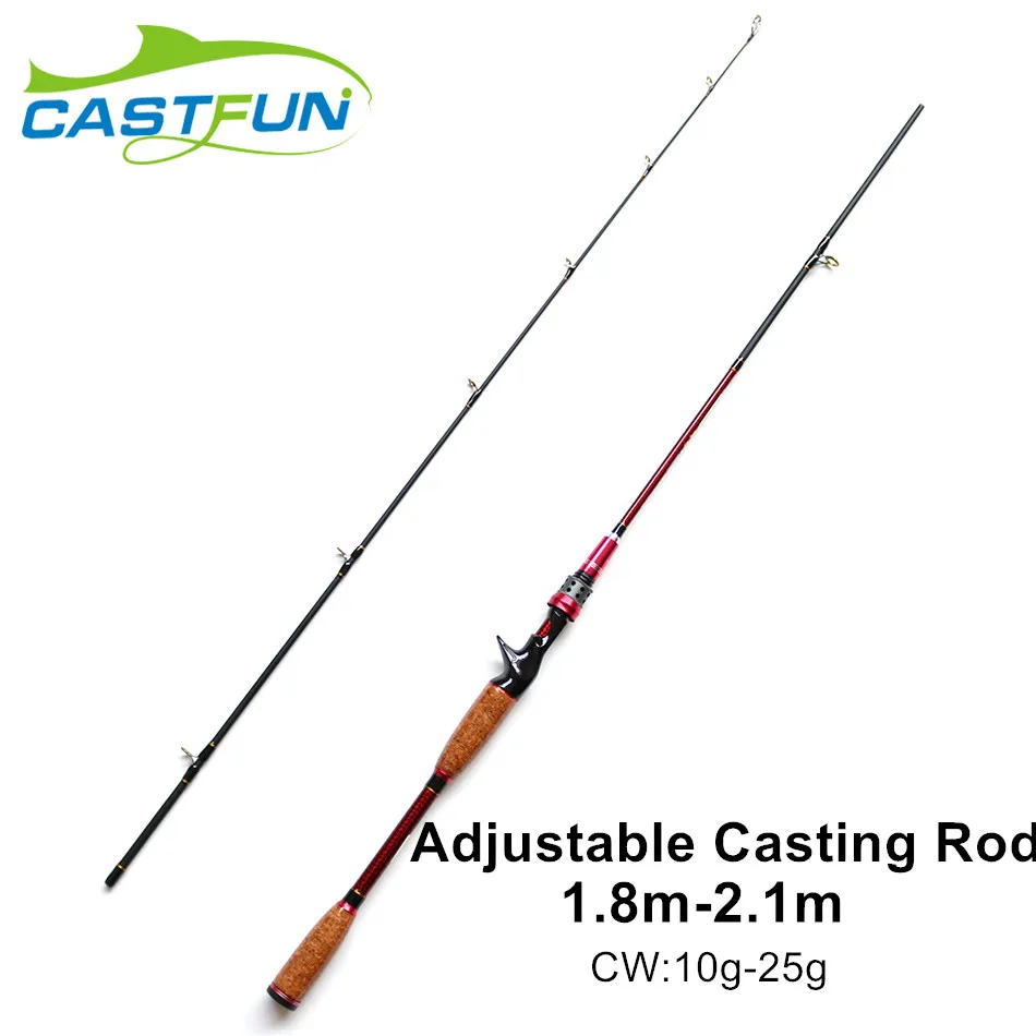 

New 1.8m - 2.1m 10g-25g Lure Weight M Power Casting Rod Adjustable Casting Rod 2 Section Carbon Rod Baitcasting Rod