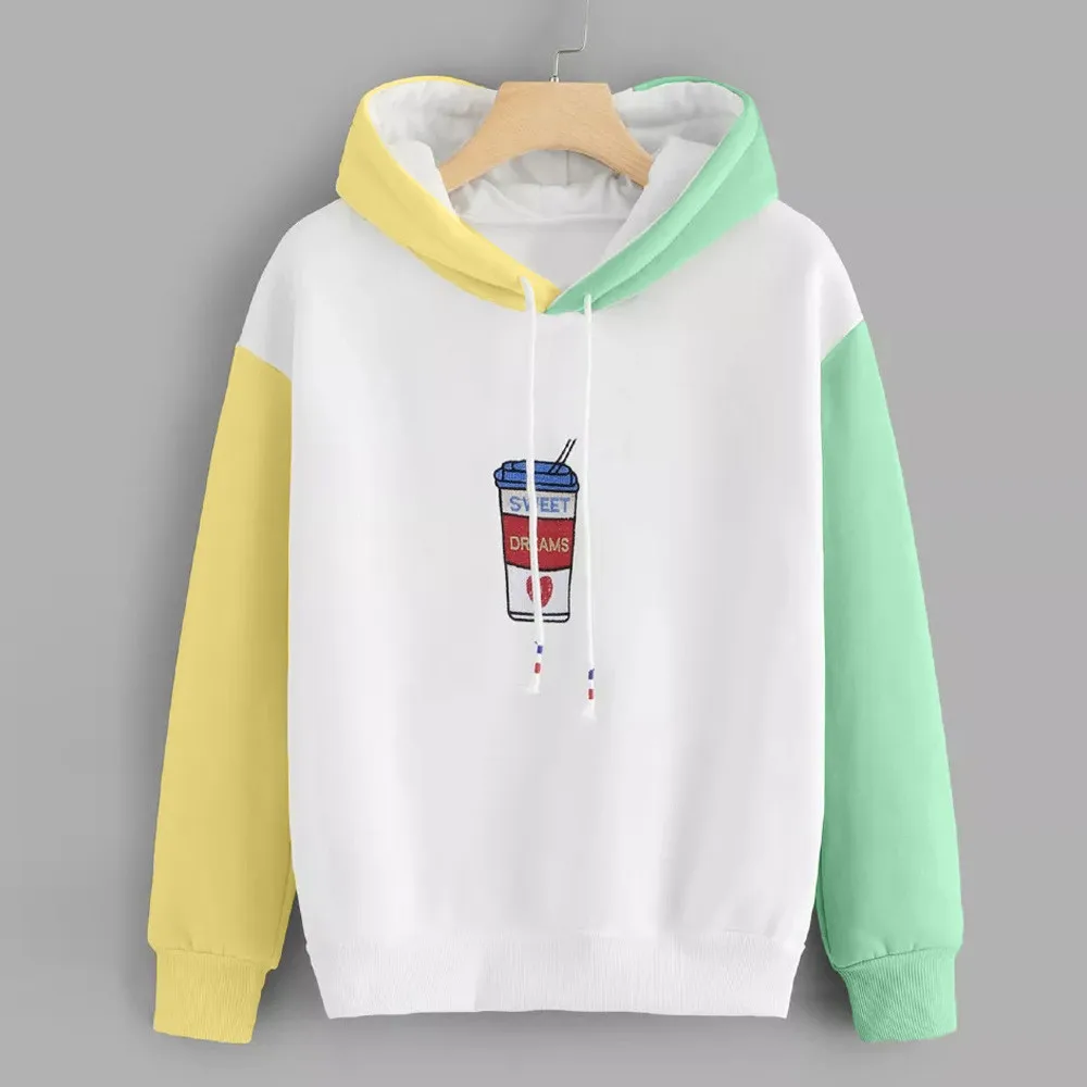 

JAYCOSIN Sweatshirt Women Long Sleeve Print Hoodie Sudadera Mujer Hooded Pullover Tops Hoodies Women moletom feminino JUL17