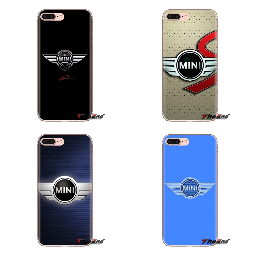 Transparent Soft Cases Covers For LG Spirit Motorola Moto X4 E4 E5 G5 G5S G6 Z Z2 Z3 G2 G3 C Play Plus Mini car mini cooper logo |
