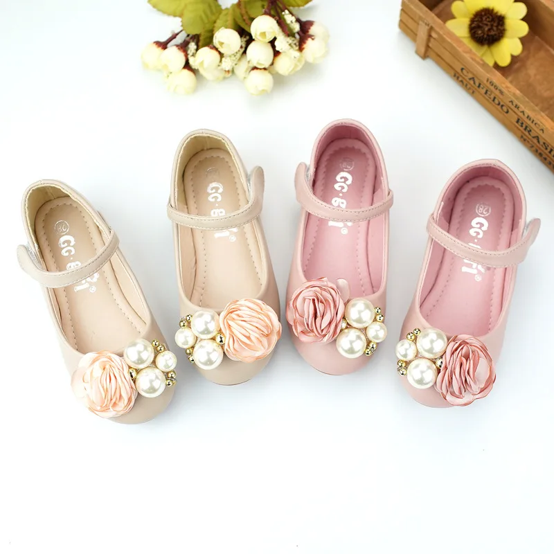 2018 туфли принцессы для девочки летние детские модельные девочек с жемчужинами и