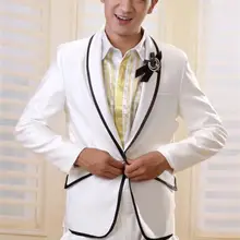 Шаль Воротник одна кнопка Terno Masculino Новое поступление мужские костюмы Custome Homme модные вечерние смокинги Тонкий Блейзер(куртка+ брюки