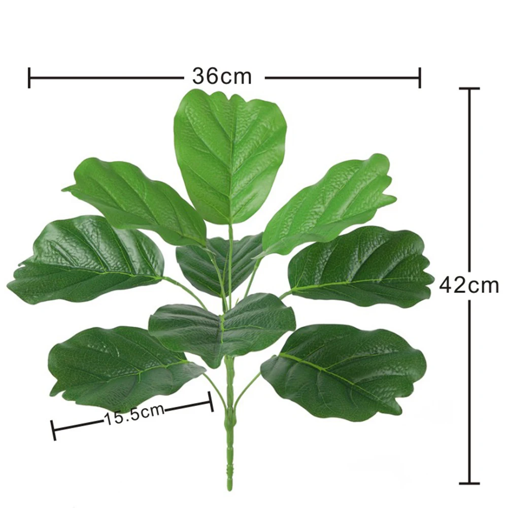 1 шт. Искусственный Поддельный лист листва куст цветы зеленый лист пластиковые растения для дома Свадебные украшения вечерние принадлежности