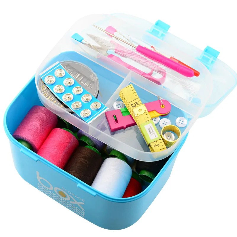 

#718 DIY Sewing Box Storage Boxes Multi-function Travel Sewing Kit Needle Thread Threader Tape Scissor Storage Bag Sewing Set