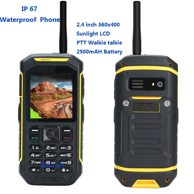Rugged Walkie Talkie Radio Two Way Radios Waterproof phone Walkie Talkie Ham Radio PTT FM Dual