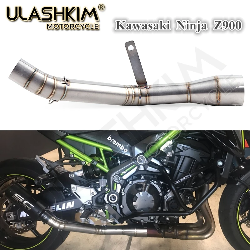 Z900 Ninja900 выхлопная труба z 900 ninja 900 без шнуровки для kawasaki Z900 Ninja900 мотоцикл глушитель Модифицированная средняя Соединительная труба