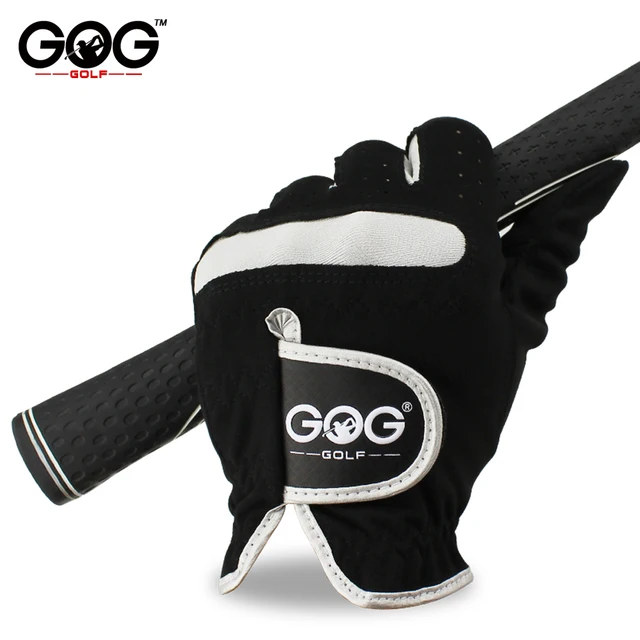 Pack of 10 PCS Men s Golf Gloves Breathable Black Soft Fabric Brand GOG Golf Glove