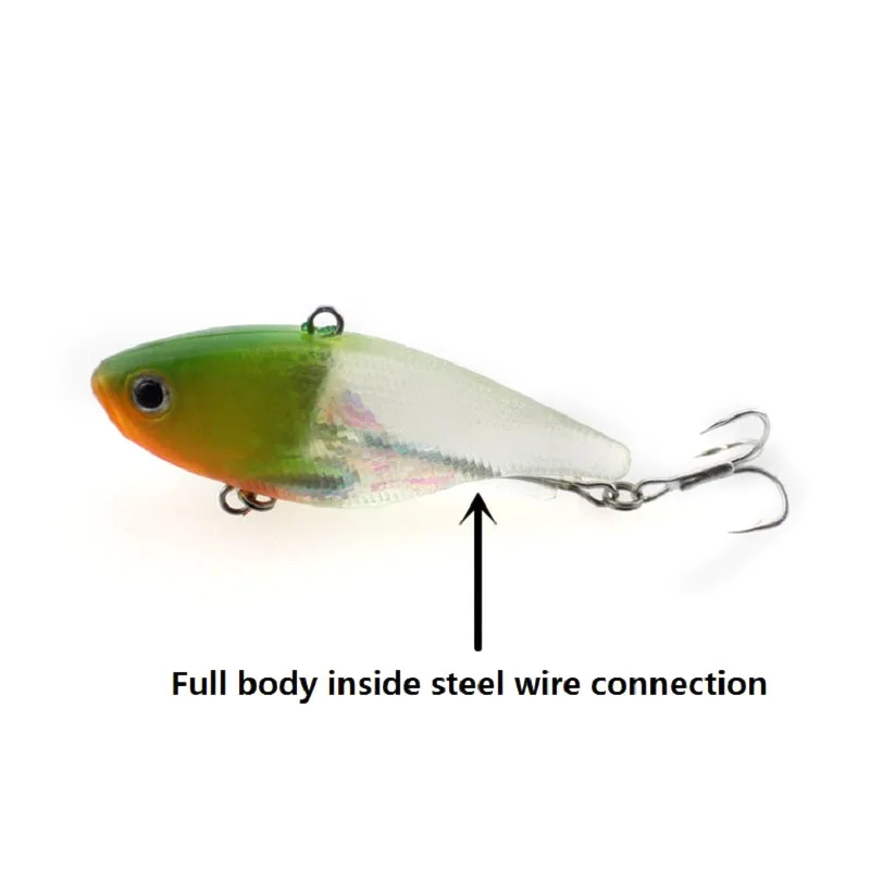 8pcs/pack 18g 13g soft fish VIB sea bass fishing bait metal lead inside artificial fish bait soft rubber wobbler lures tackle