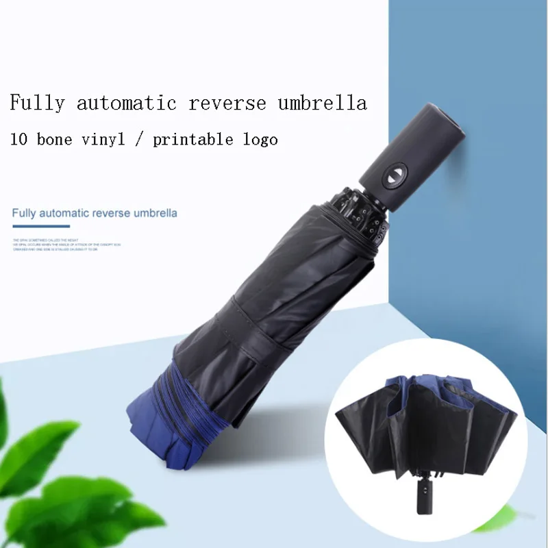 

10 bones two multicolor black plastic sunscreen automatic reverse large umbrella sun outdoor umbrella custom dual-use umbrella