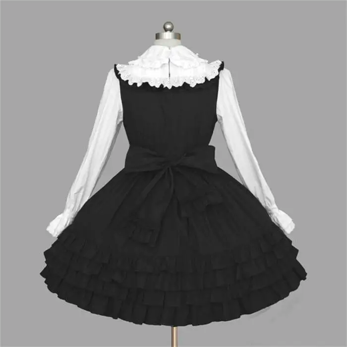 one piece dress black and white