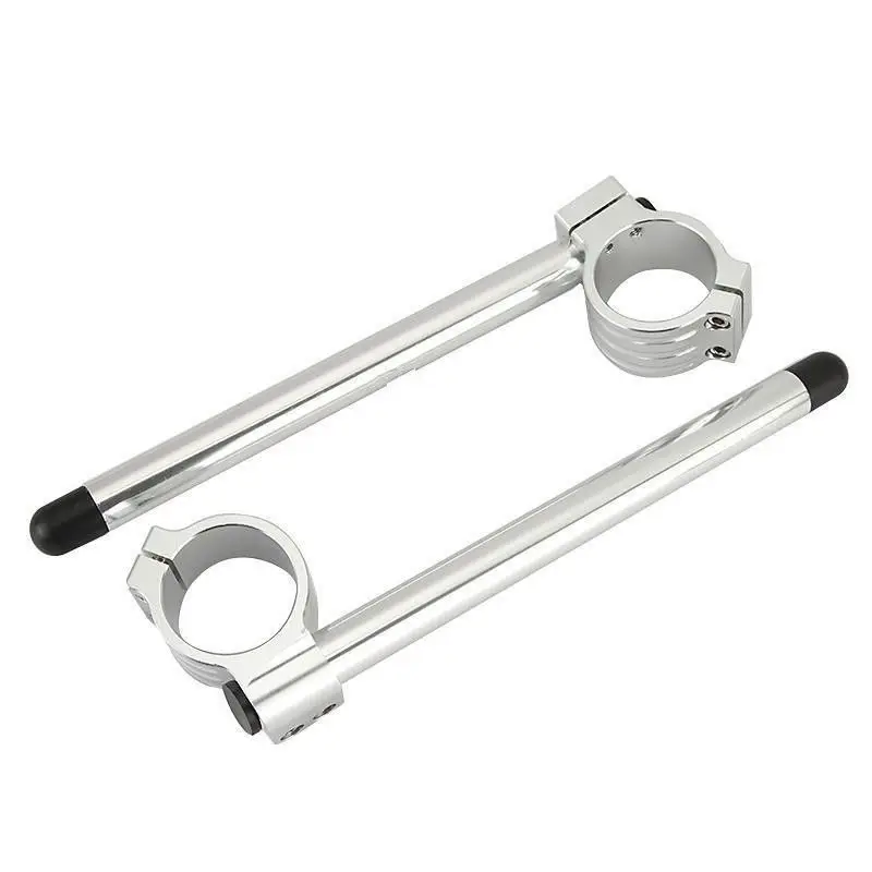 Motorcycle Chrome 50mm Universal CNC Adjustable Clip Ons On Handle Bar