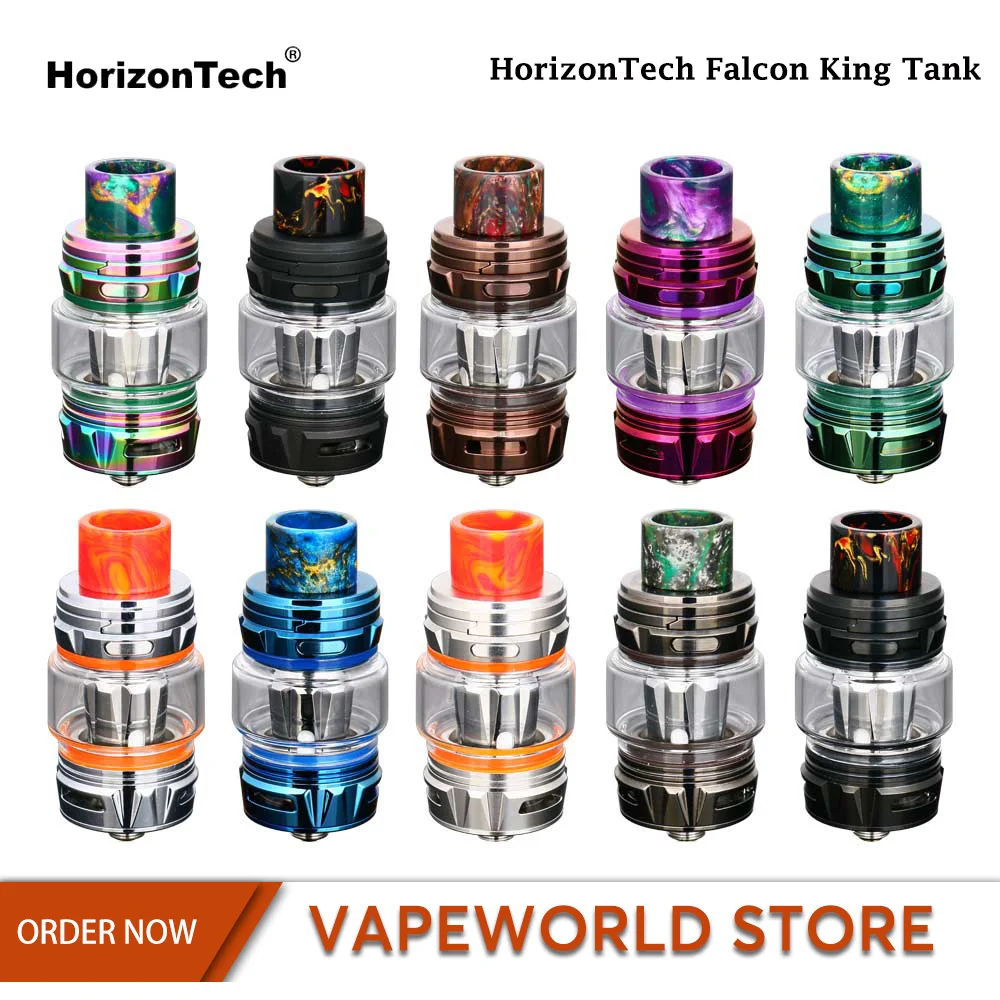 

Original HorizonTech Falcon King Tank Bulb Vape Tank 6ML/2ML Atomizer With M1+Coil M-Dual Coil E Cigarette VS Uwell Crown 4 Tank