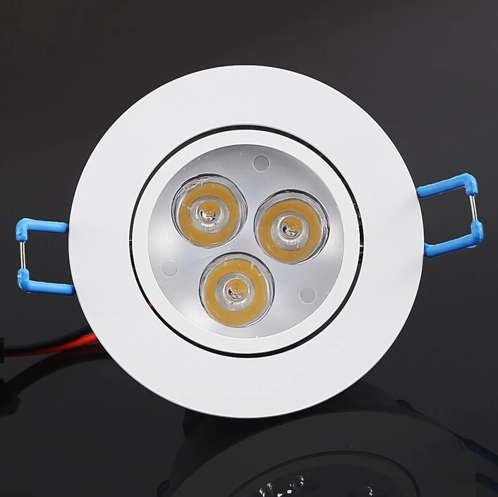 

White shell Led Spotlight Dimmable 9w fixture Led Ceiling Lighting Bulb Lamp 110v 220v Warm / Natural White 4500k CE