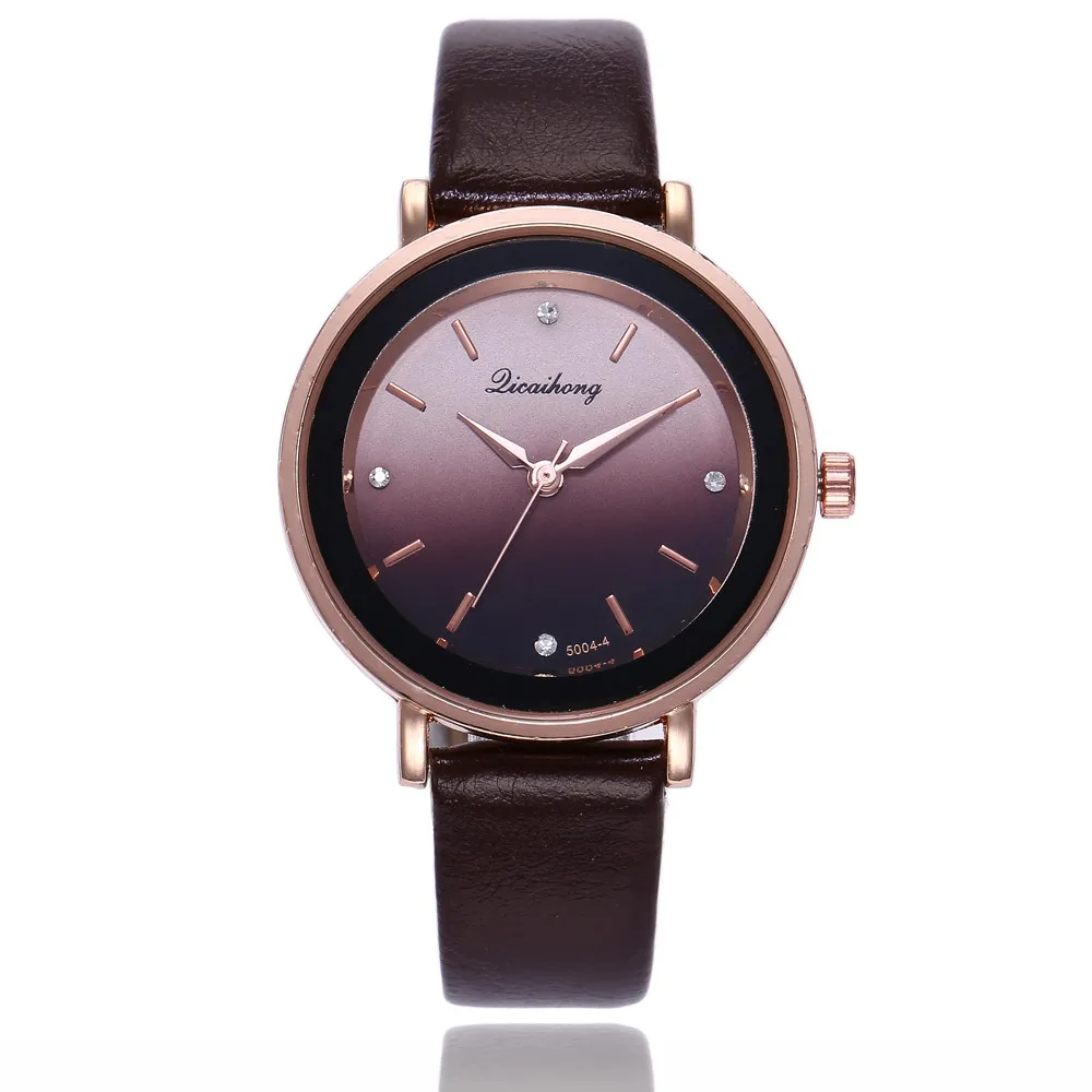 

2018 Fashion Watch Women Retro Design Leather Band Analog Alloy Quartz Wrist Watch Dress Ladies Watch relogio feminino Watch