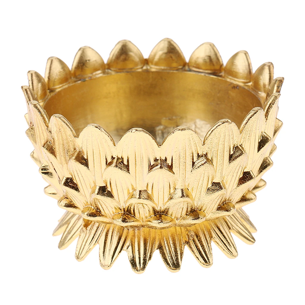 Lotus Flower Lamp Holder Ghee Lamp Holder Tibetan Oil Lamp Buddhist Supplies for Buddha Pray Home Decor