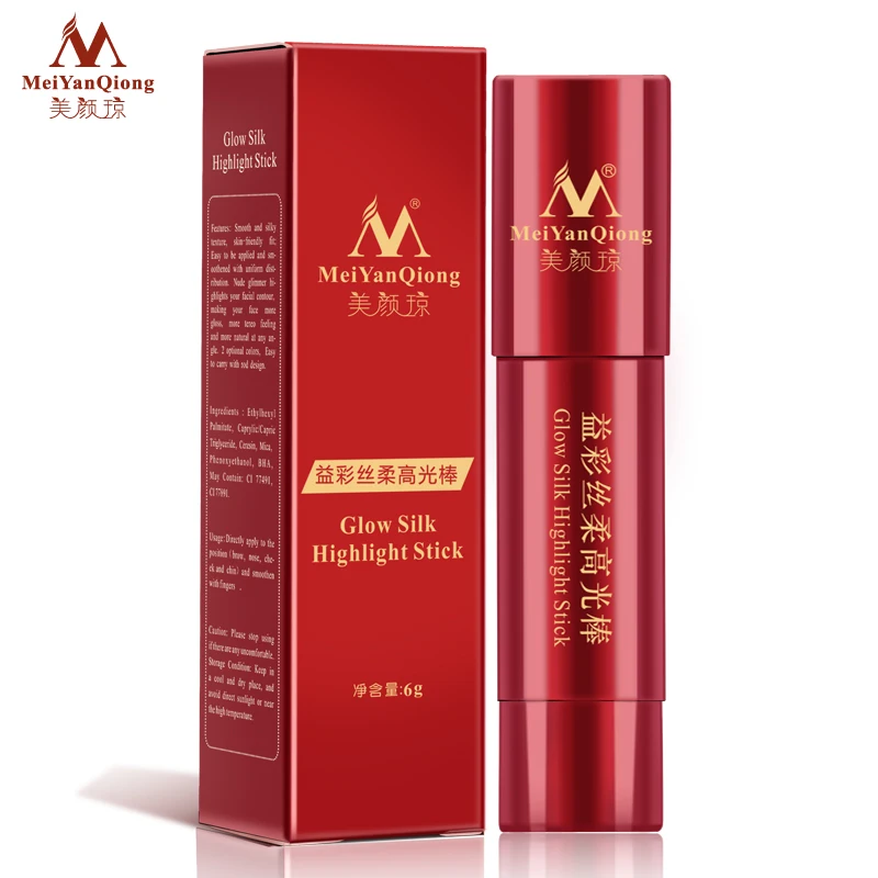 

Shimmer Shine Highlighter Foundation Stick Bronzer Contour Makeup 3D Water-proof Face Cream Rainbow Highlight Make Up Glow Kit