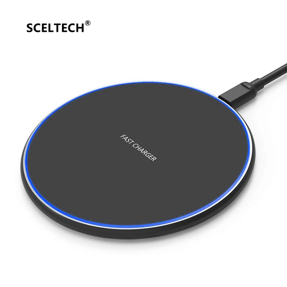 

SCELTECH QI Wireless Charger for iPhone XS Max XR X 8 Plus Quick Charge USB Fast Wireless Charging Pad For Samsung Note 9 S9 S8