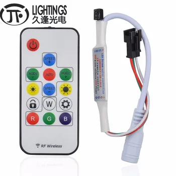 

20pcs Mini 14Key Led RGB Controller 358 kinds of changes Wireless RF or IR DC3.3-24V Digital Color LED Strip for WS2811 WS2812B