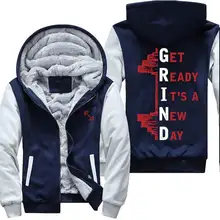 Get Ready It's A New Day Hoodies Men 2019 Hipster Winter Warm Jackets Fleece High Quality Thick Sweatshirts Plus Size Men's Coat get size