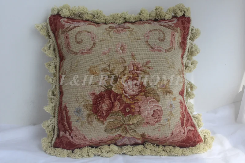 15 К 1" x 16" Кружево Подушка, handknotted подушки с цветочным орнаментом без вставки