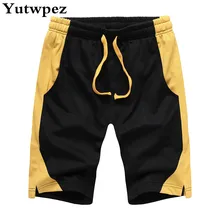 Европейские размеры, летние мужские шорты с карманами, мужские худи, мужские шорты с эластичной резинкой на талии, однотонные мужские шорты для бега, пляжные шорты