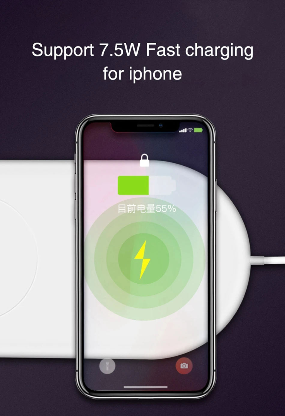 KISSCASE 2 в 1 быстрой зарядки Беспроводной Зарядное устройство для iPhone X 8 10 W с двойным сидением и QI Беспроводной Зарядное устройство Pad для samsung S10 huawei P30