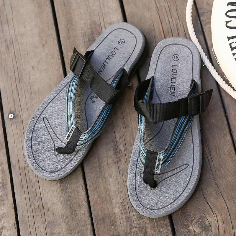 Ramialali мужские повседневные тапки легкая пляжная обувь летние водонепроницаемые мужские сандалии высококачественные Нескользящие мужские вьетнамки на плоской подошве