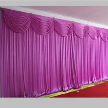 Свадебные фоны 20ft(Ш) x 10FT(H) шелк льда элегантный фиолетовый партии Задний план Шторы 3 м* 6 м для Свадебные украшения DHL
