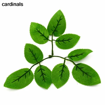 

20pcs Green Artificial Silk Rose Leaf Leaves For Wedding Christmas Decoration DIY Bouquet Garland Cheap Flower Free Shipping