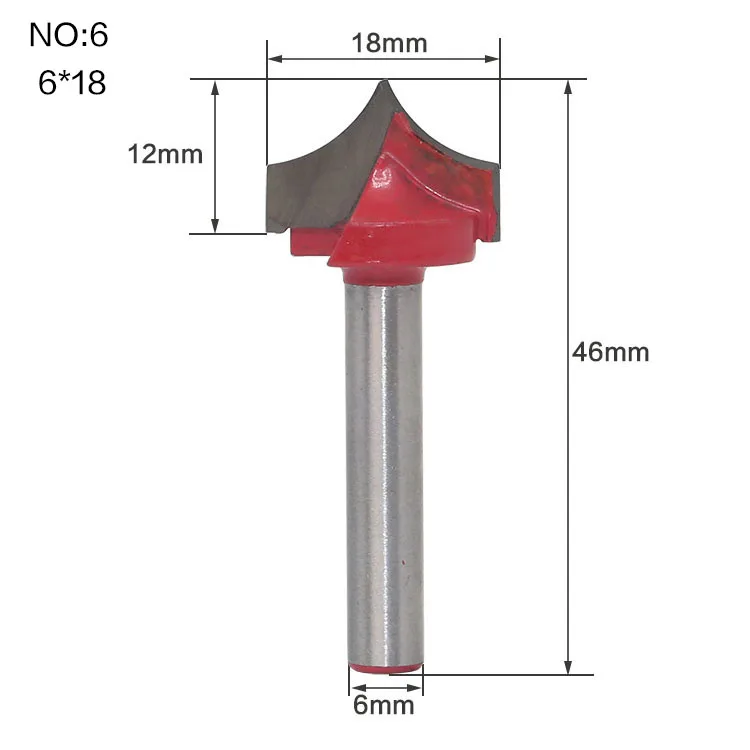 1 шт. 6 мм хвостовиком CNC инструменты твердосплавные круглый нос биты круглые точки вырезать бит шейкер Cutter Инструменты для деревообработка