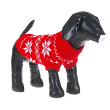 Одежда для собак зимняя теплая одежда для собак для домашних животных для кошек свитер одежда Снежинка вязаное пальто удобная одежда для щенков