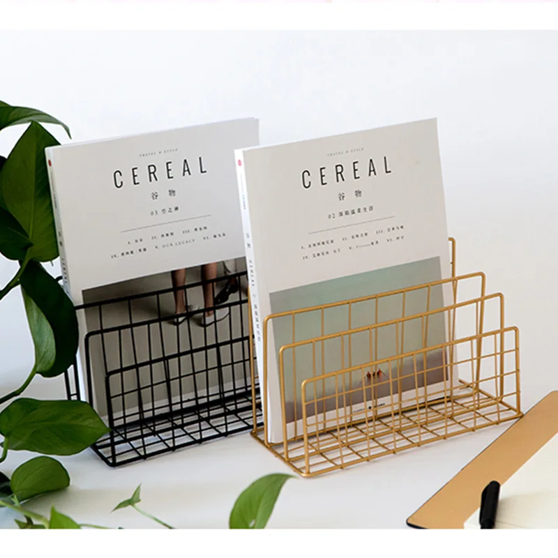 الحديثة البساطة الحديد زكا مجلة رف غرفة المعيشة الطاولة صندوق تخزين حامل هاتف مكتب سطح المكتب مجلة تخزين الرف