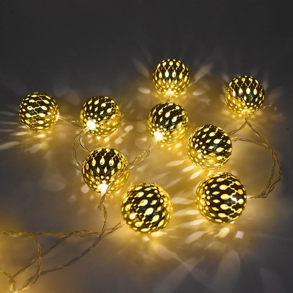 

Led String Light Golden 2M 20 LED Moroccan Balls Christmas String Fairy Lights