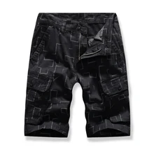 MarKyi летние модные мужские короткие штаны хлопковые клетчатые мужские шорты Карго большого размера шорты с карманами тонкие