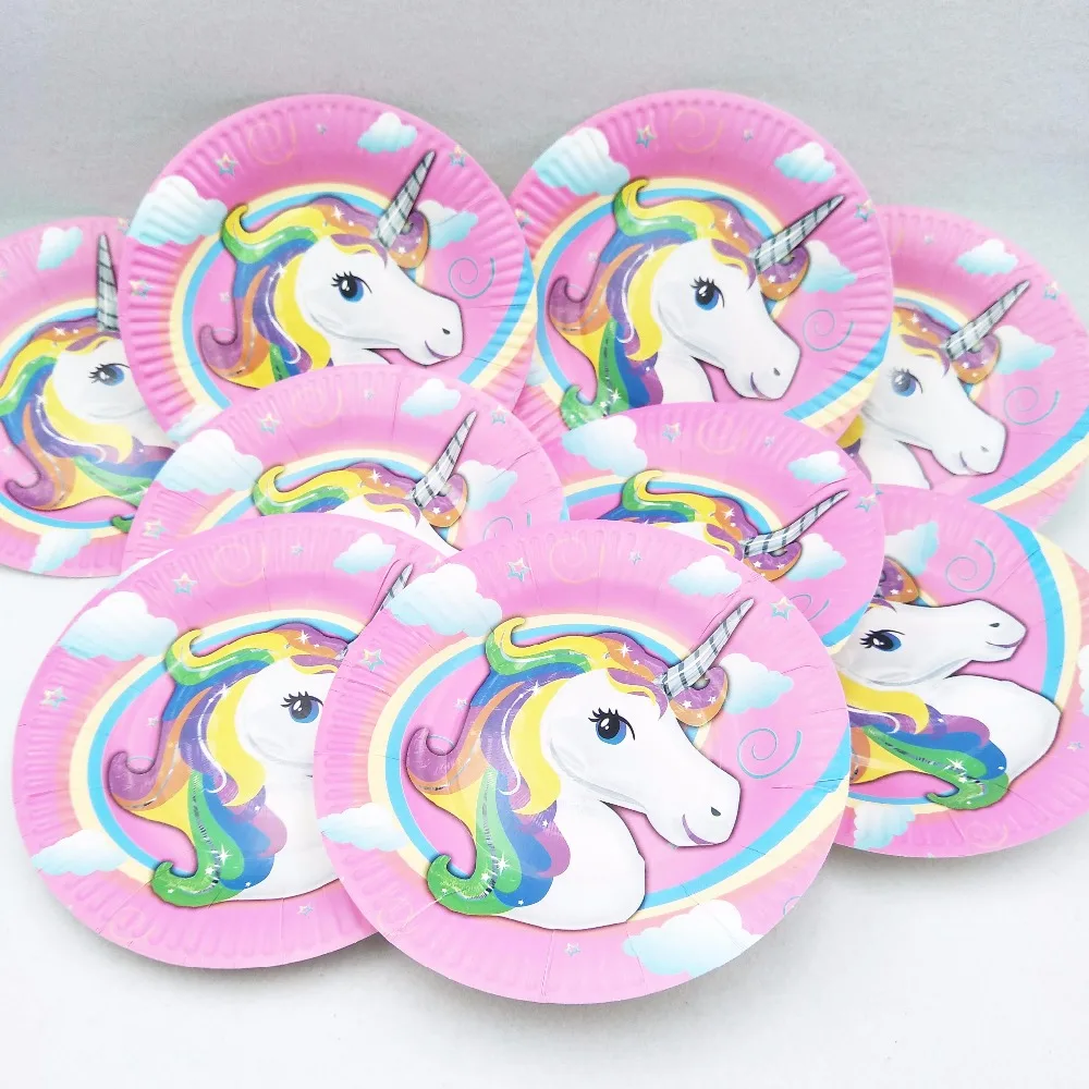 10pcs / серия Планшеты Дети Birthday Party Supplies бумаги Посуда С Днем Рождения праздничные