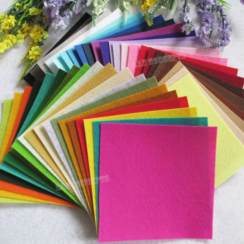15X15cm Сделай Сам полиэстер Войлок Ткань листы нетканый лист для DIY подарок ремесла