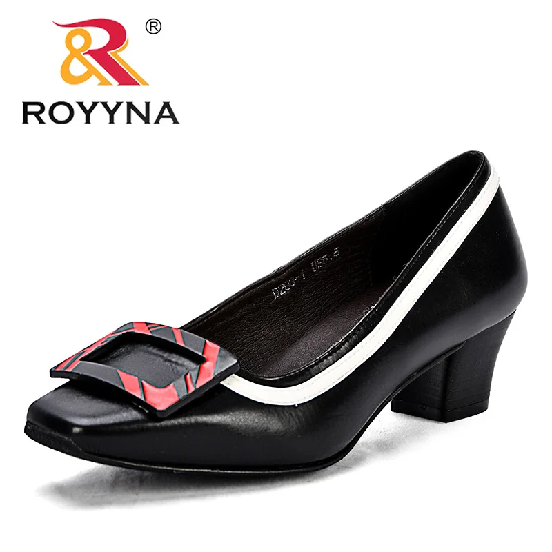 

ROYYNA New Fashion Style Women Pumps Slip-On Feminimo Dress Shoes Buckle Comfortable Lady Wedding Shoes Light Fast Free Shipping
