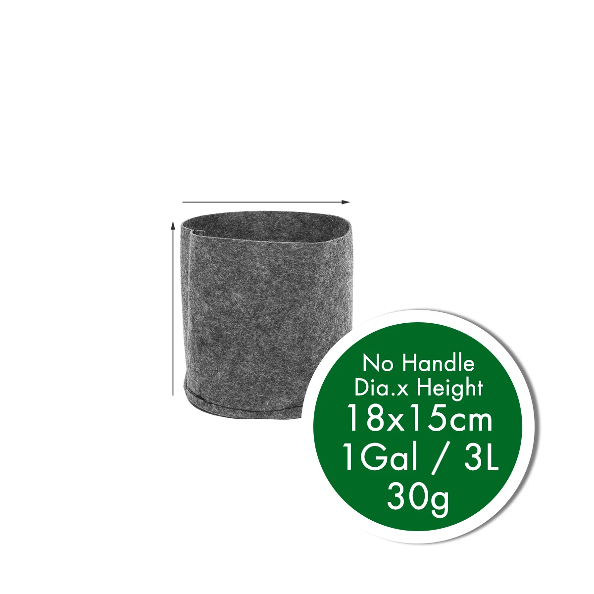 1gallon 18x15 Нетканый Войлок 1-30 галлонов ткань для выращивания сумки дышащие горшки для цветов корень мешок контейнер завод умные горшки с ручками сад Су - Цвет: 1gallon 18x15