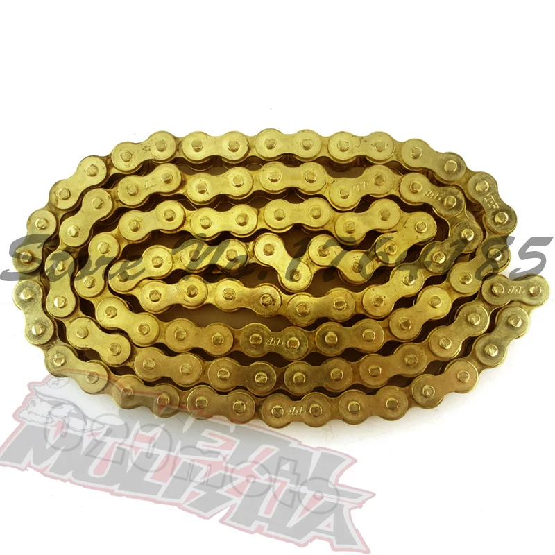 NEW HEAVY DUTY 420 102 LINKS GOLD O RING CHAIN dirts bike/pit bike