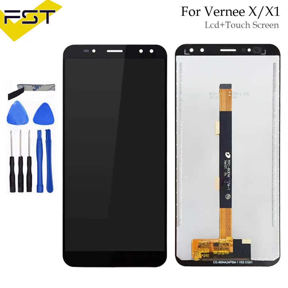 Цена 6,0 дюймов протестирован хорошо для Vernee X ЖК дисплей + кодирующий преобразователь сенсорного экрана в сборе для Vernee X1 font b lcd b font + сенсорный дигитайзер...